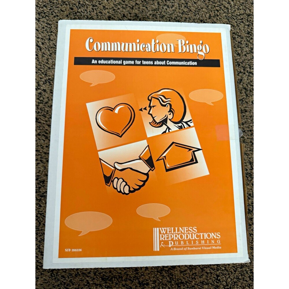 Wellness Reproductions Communication Bingo Educational Game Teens 4+ Manual